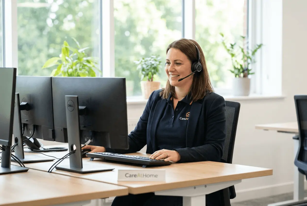 Stay In Home Care coordinator ready to speak with a family